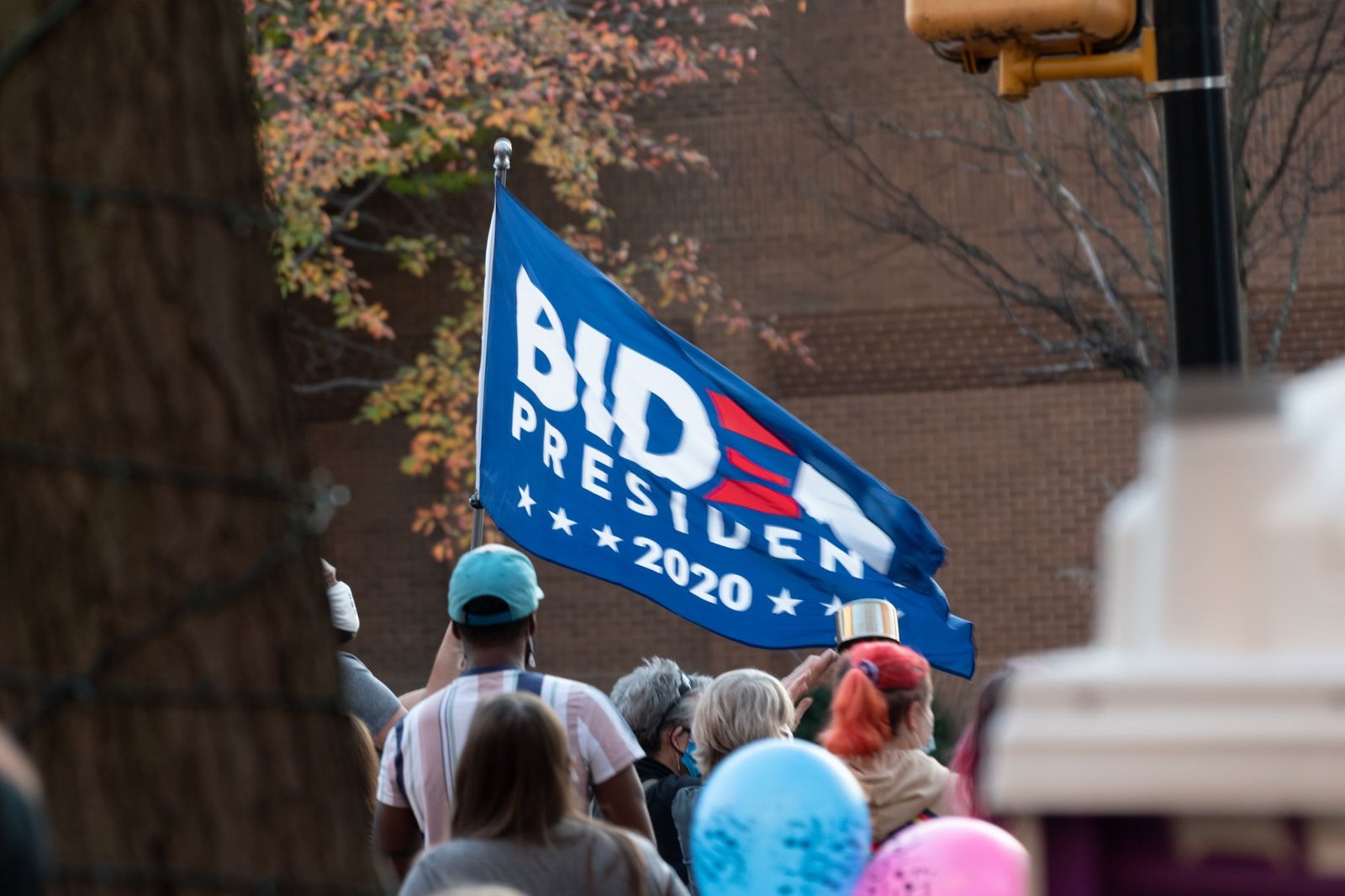 Campaign rally crowd waving American flags, symbolizing Democratic midterm strategy